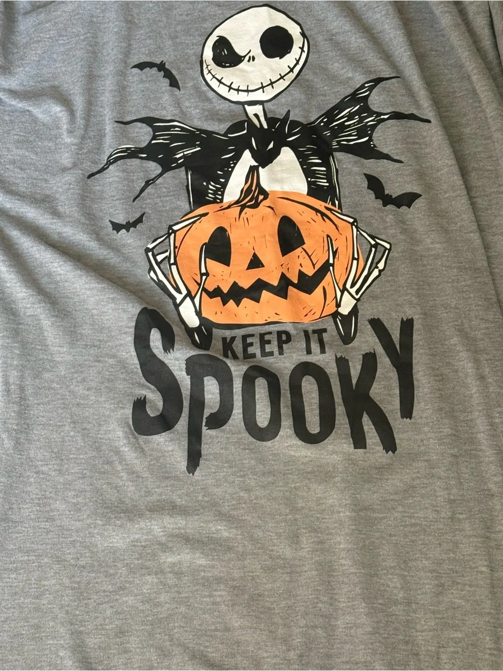 Disney The Nightmare Before Christmas Grey & Black Logo Top - Picture 2 of 4